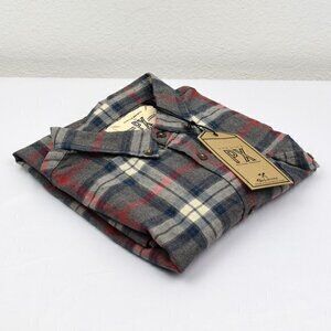 PX Long Sleeve Button-Down Shirt Size Medium Color Red/Blue Plaid New with Tags‎